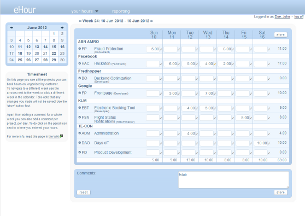 Timesheet form